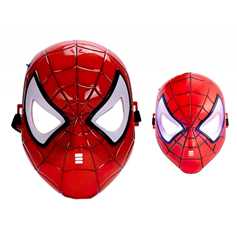 Spiderman svietiaca maska ​​červená