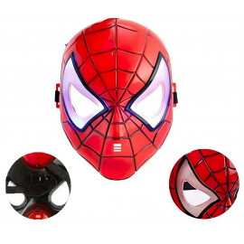 Spiderman svietiaca maska ​​červená
