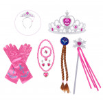 Anna Frozen Veľká sada doplnkov s vrkôčikom a šperkami 9v1