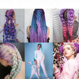 Pletený vrkôčik Jumbo Unicorn 60cm