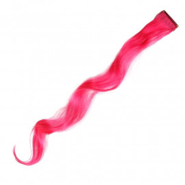 Vlnitý príčesok ružový so sponkou 35cm Pink curly extension 3ks