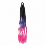 Copíky s gumičkou Crazy braids Pink 60cm