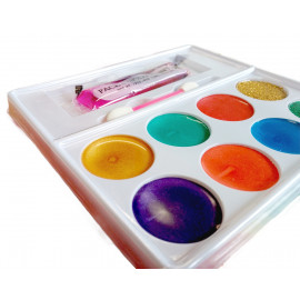 Detská sada farieb na tvár a telo METALIC 10ks
