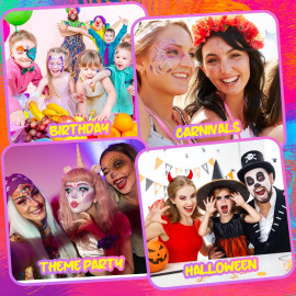 Veľká sada farieb na tvár a vlasy s doplnkami Luxury 102ks