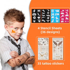 Veľká sada farieb na tvár a vlasy s doplnkami Luxury 102ks