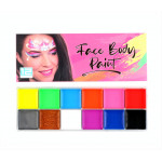 Detská sada neónových farieb na tvár a telo 12 farieb