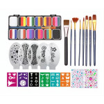 Veľká sada trojitých farieb na tvár s nálepkami a doplnkami 35ks Veľká sada trojitých farieb na tvár s nálepkami a doplnkami 35ks