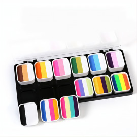 Veľká sada trojitých farieb na tvár s nálepkami a doplnkami 35ks Veľká sada trojitých farieb na tvár s nálepkami a doplnkami 35ks