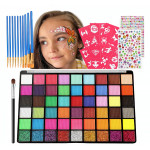 Veľká detská kreatívna sada farieb na telo a tvár 54 farieb