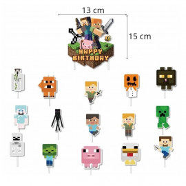 Veľká narodeninová sada Minecraft 72ks