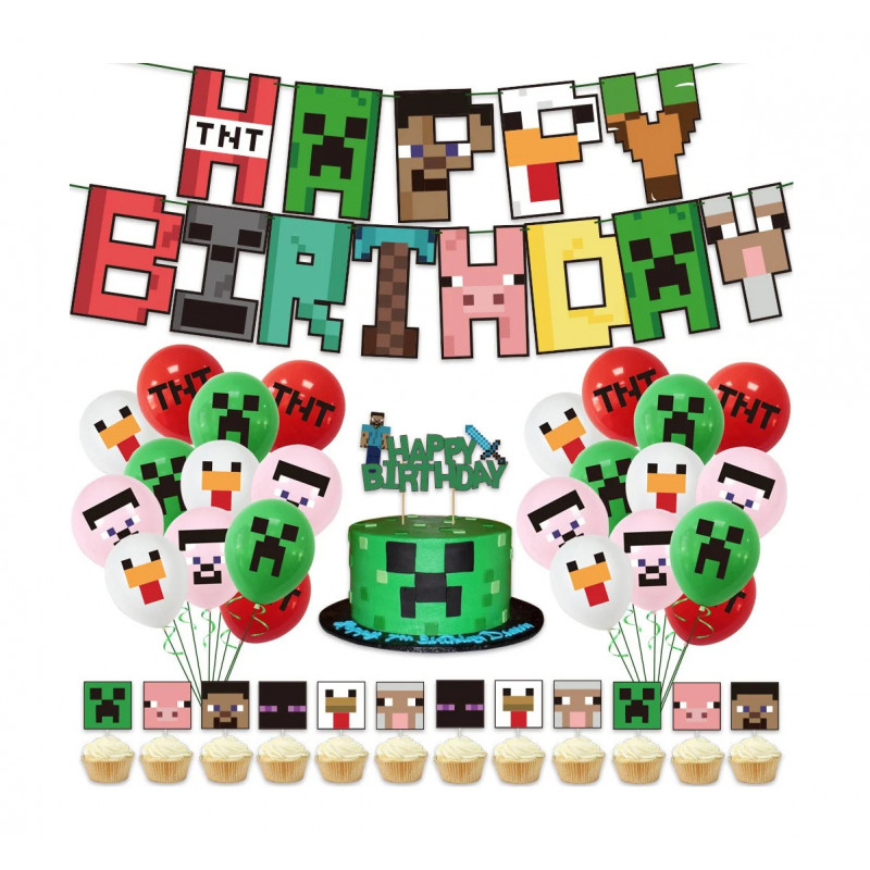 Veľká narodeninová sada Minecraft Pixel 49ks