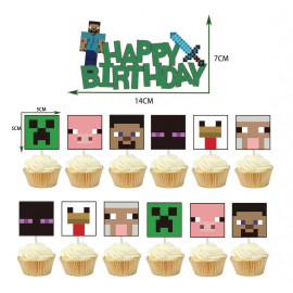 Veľká narodeninová sada Minecraft Pixel 49ks