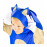 Detský kostým Sonic s maskou a rukavicami 128-134 L