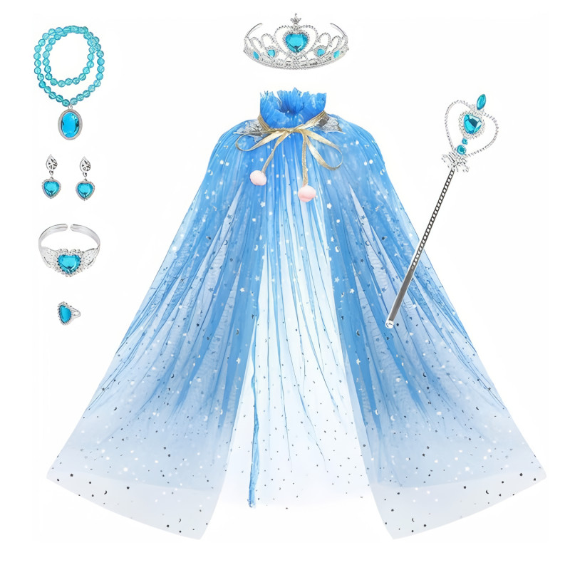 Súprava Pelerína Elsa Frozen se šperkami 8ks