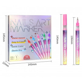 Sada farieb na nechty Fixky Nail art 12ks