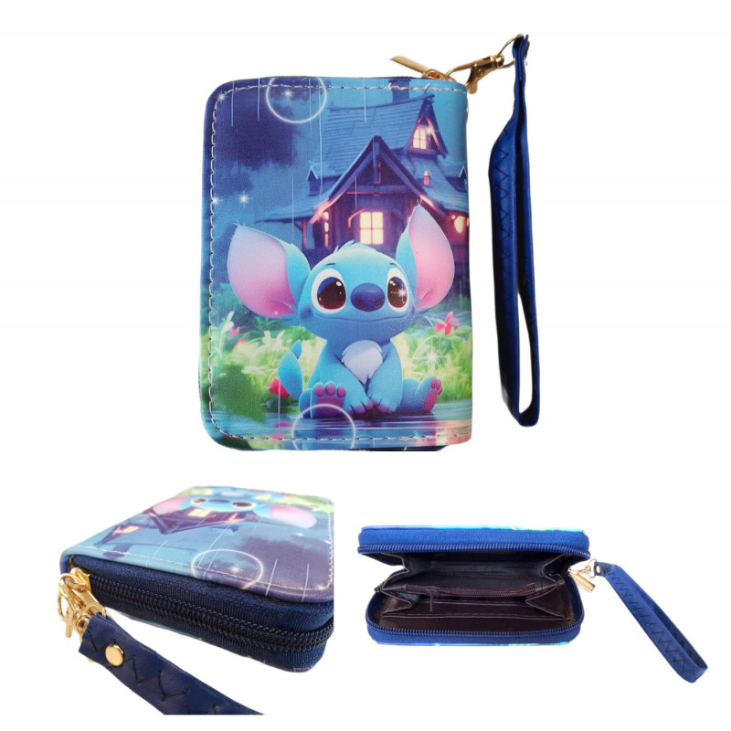 Detská peňaženka Lilo a Stitch s pútkom a karabínou