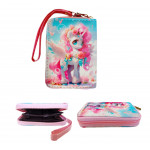 Detská peňaženka Jednorožec s pútkom a karabínou