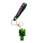 Detská kľúčenka Minecraft Creeper s pútkom a karabínou