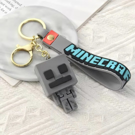 Detská kľúčenka Minecraft Skeleton s pútkom a karabínou