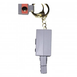 Detská kľúčenka Minecraft Skeleton s pútkom a karabínou