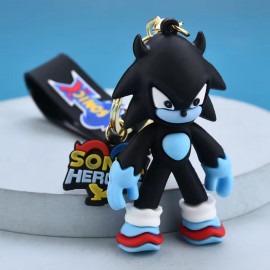 Detská kľúčenka Ježko Sonic Shadow s pútkom a karabínou