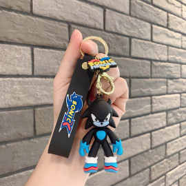 Detská kľúčenka Ježko Sonic Shadow s pútkom a karabínou