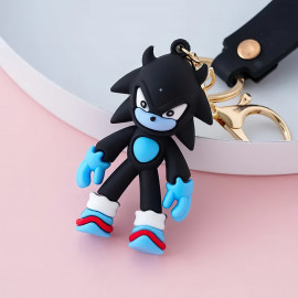 Detská kľúčenka Ježko Sonic Shadow s pútkom a karabínou