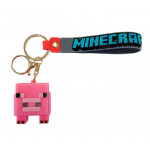 Detská kľúčenka Minecraft Prasa s pútkom a karabínou