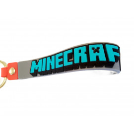 Detská kľúčenka Minecraft Prasa s pútkom a karabínou