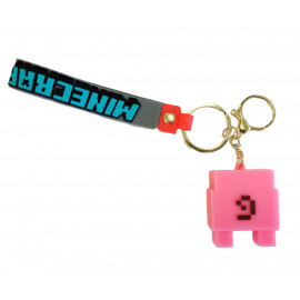 Detská kľúčenka Minecraft Prasa s pútkom a karabínou