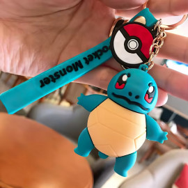 Detská kľúčenka Pokémon Squirtle s pútkom a karabínou