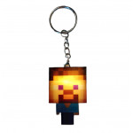 Detská svietiaca kľúčenka Minecraft Steve s krúžkom