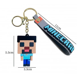 Detská kľúčenka Minecraft Steve s pútkom a karabínou