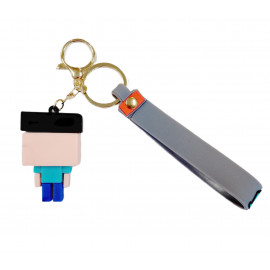 Detská kľúčenka Minecraft Steve s pútkom a karabínou
