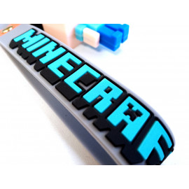 Detská kľúčenka Minecraft Steve s pútkom a karabínou