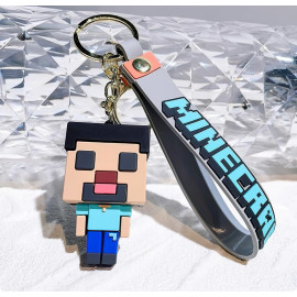 Detská kľúčenka Minecraft Steve s pútkom a karabínou