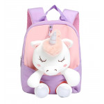 Detský batoh s plyšákom Jednorožec fialový Detský batoh s plyšákom Jednorožec fialový