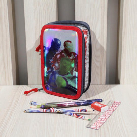 Školský peračník trojposchodový s náplňou Avengers