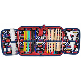 Školský peračník rozkladací s náplňou Autá