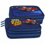 Školský peračník trojposchodový s náplňou HOT WHEELS