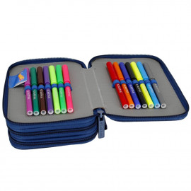 Školský peračník trojposchodový s náplňou HOT WHEELS