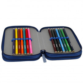 Školský peračník trojposchodový s náplňou HOT WHEELS