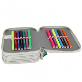 Školský peračník trojposchodový s náplňou psík Samojed