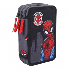 Školský peračník trojposchodový s náplňou Spiderman