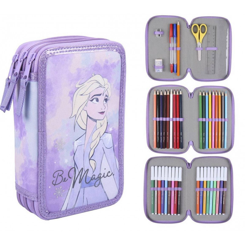 Školský peračník trojposchodový s náplňou Frozen