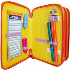 Školský peračník trojposchodový s náplňou Super Zings