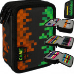 Školský peračník trojposchodový s náplňou Minecraft Pixel