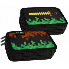 Školský peračník trojposchodový s náplňou Minecraft Pixel