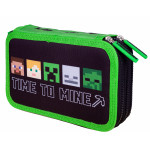 Školský peračník trojposchodový Minecraft Time to mine