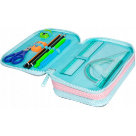 Školský peračník trojposchodový s náplňou Jednorožec s dúhou